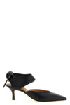 jodie nappa leather pumps to tie on the heel