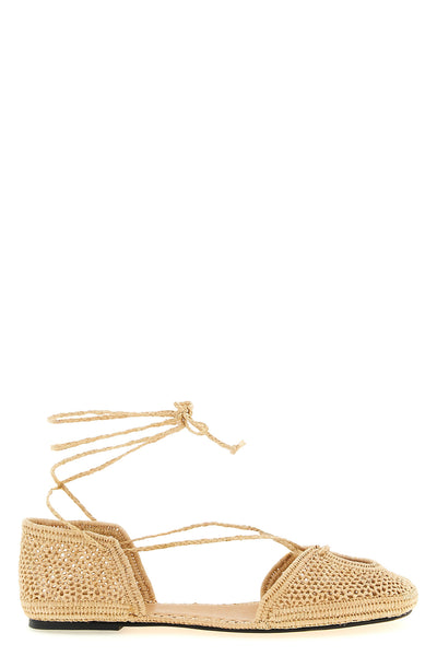 lima ballet flats in braided raffia