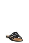 evie slides in woven raffia