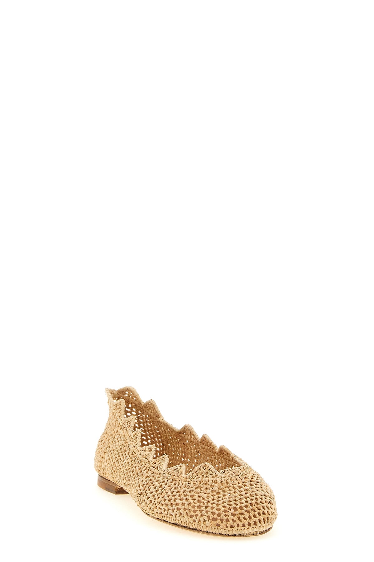 harper ballet flats in woven raffia