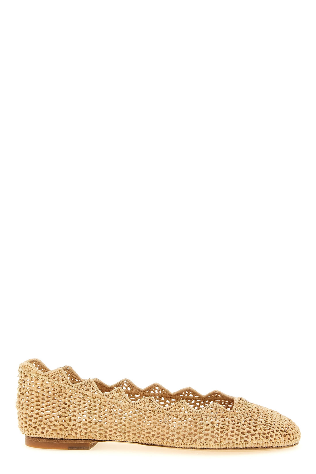 ODISSI 36.5 harper ballet flats in woven raffia
