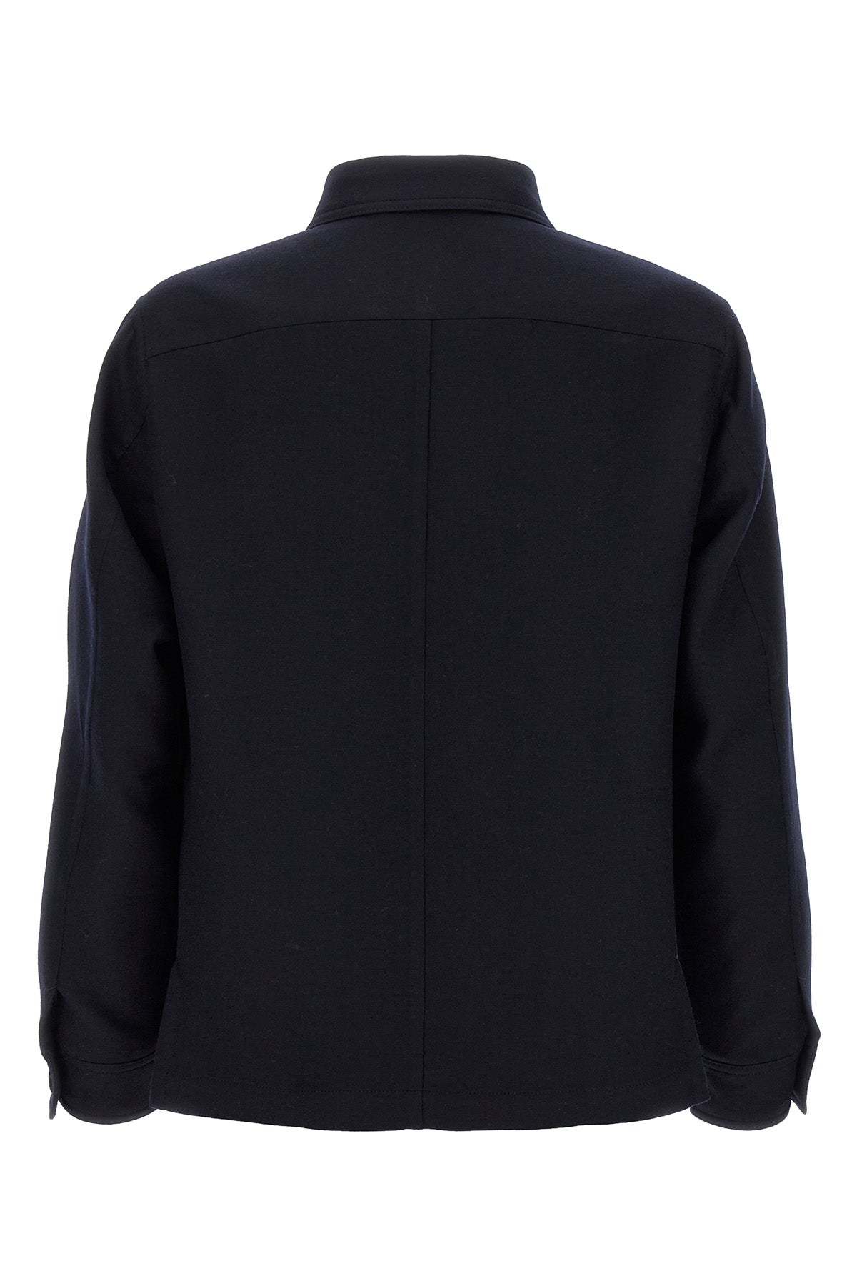 double splittable light wool double-sided wool and silk overshirt
