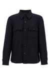 double splittable light wool double-sided wool and silk overshirt