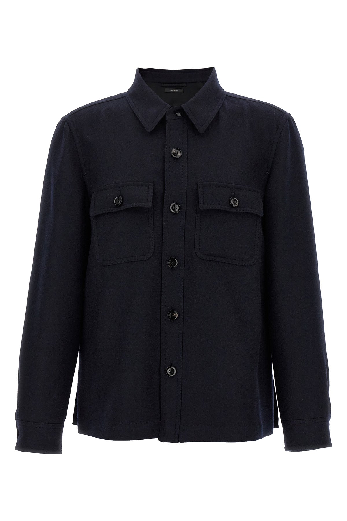 double splittable light wool double-sided wool and silk overshirt