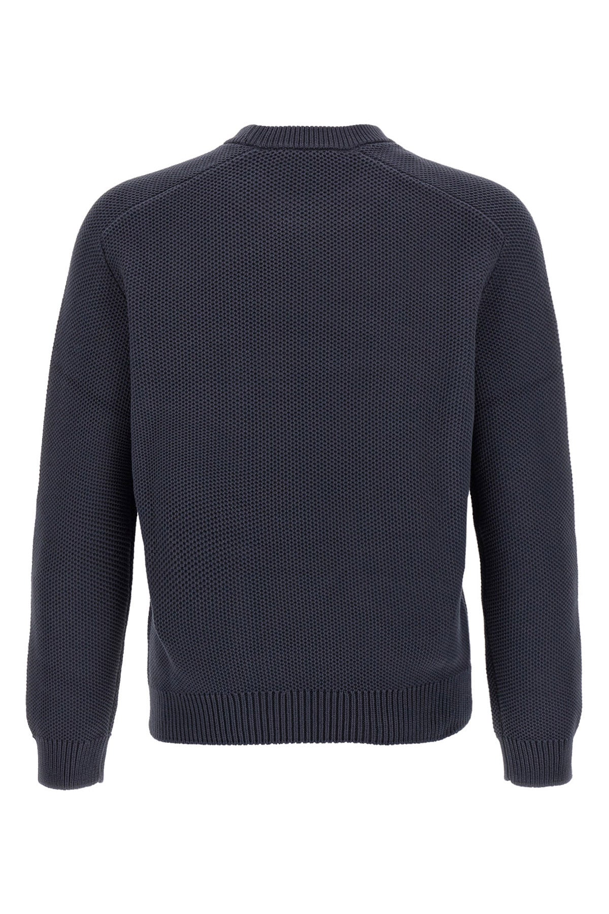 varsity textured cotton sweater