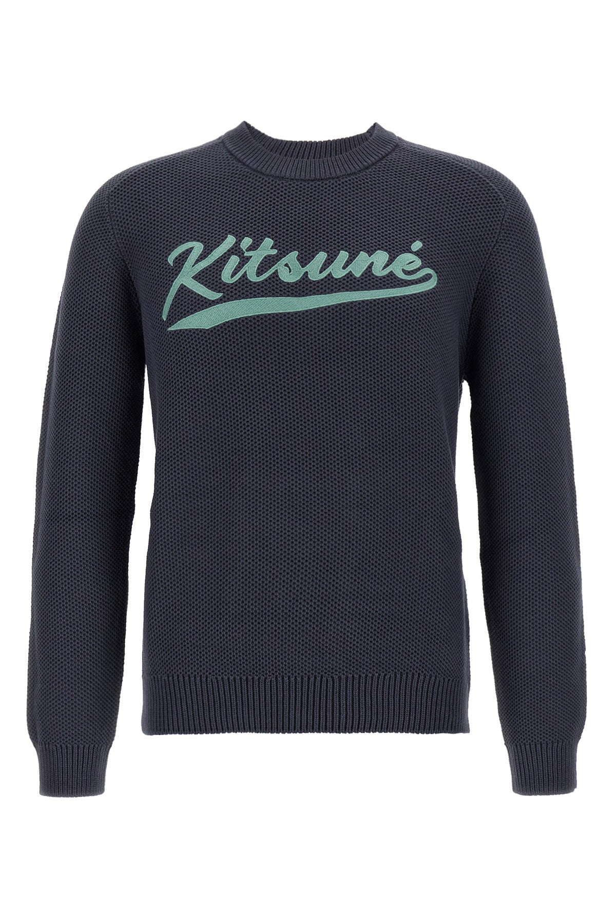 varsity textured cotton sweater