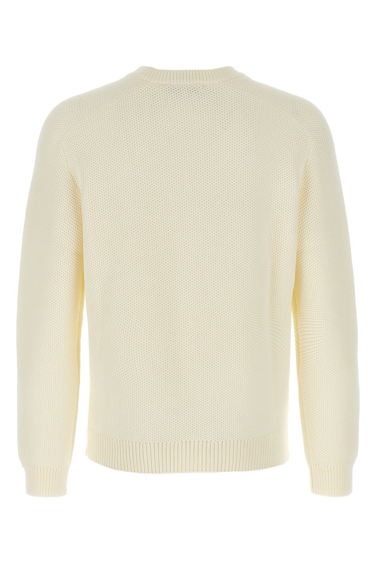 kitsune varsity textured cotton sweater