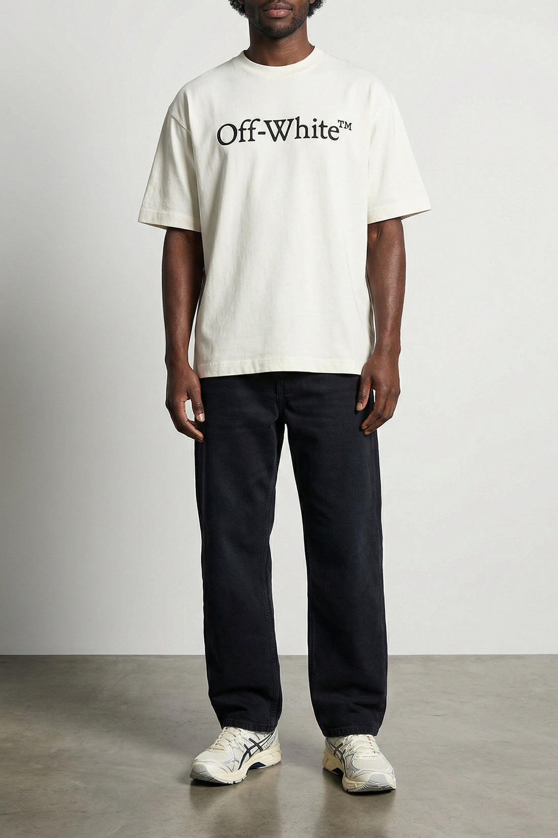 OFF-WHITE S big bookish skate cotton jersey t-shirt