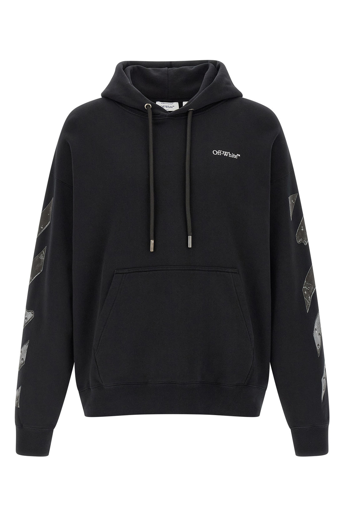 OFF-WHITE L brushed cotton hoodie