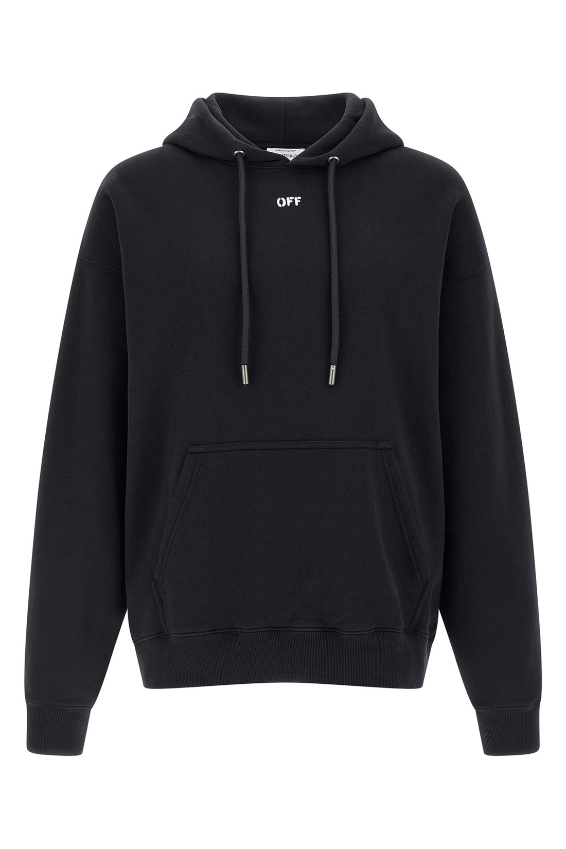 OFF-WHITE L brushed cotton hoodie