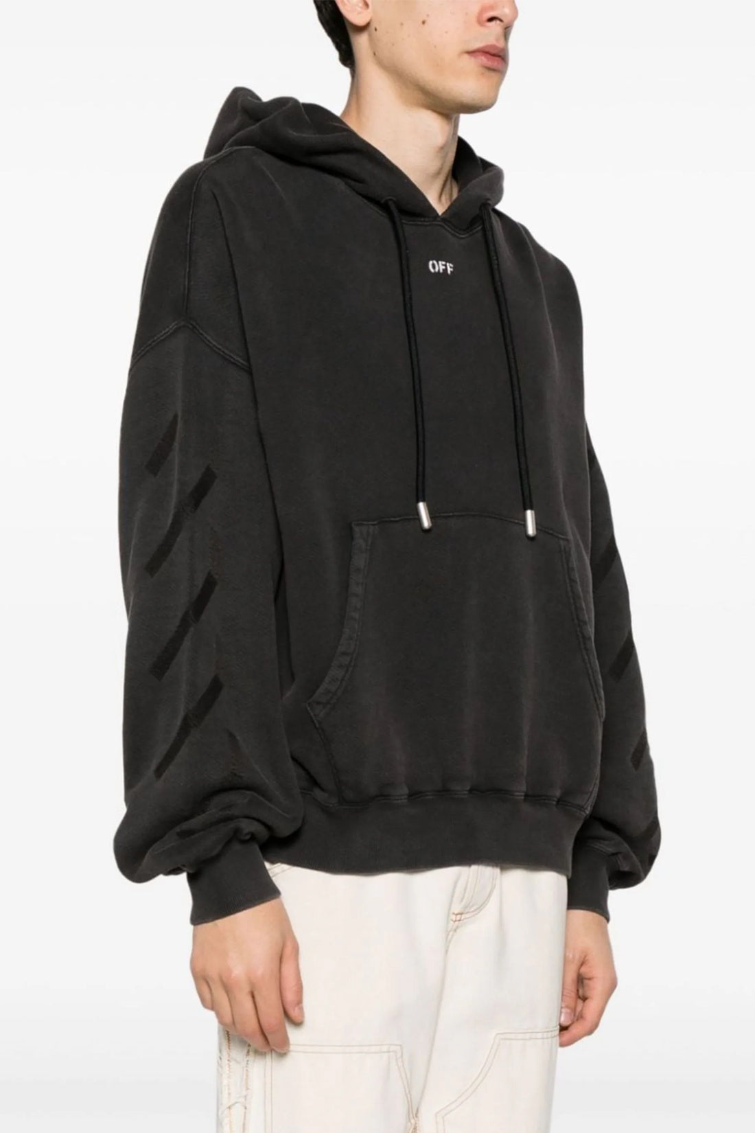 OFF-WHITE S matthew hoodie in faded-effect cotton