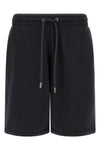 paint diag skate bermuda shorts in brushed cotton fleece