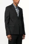 ow embroidery single-breasted wool blazer