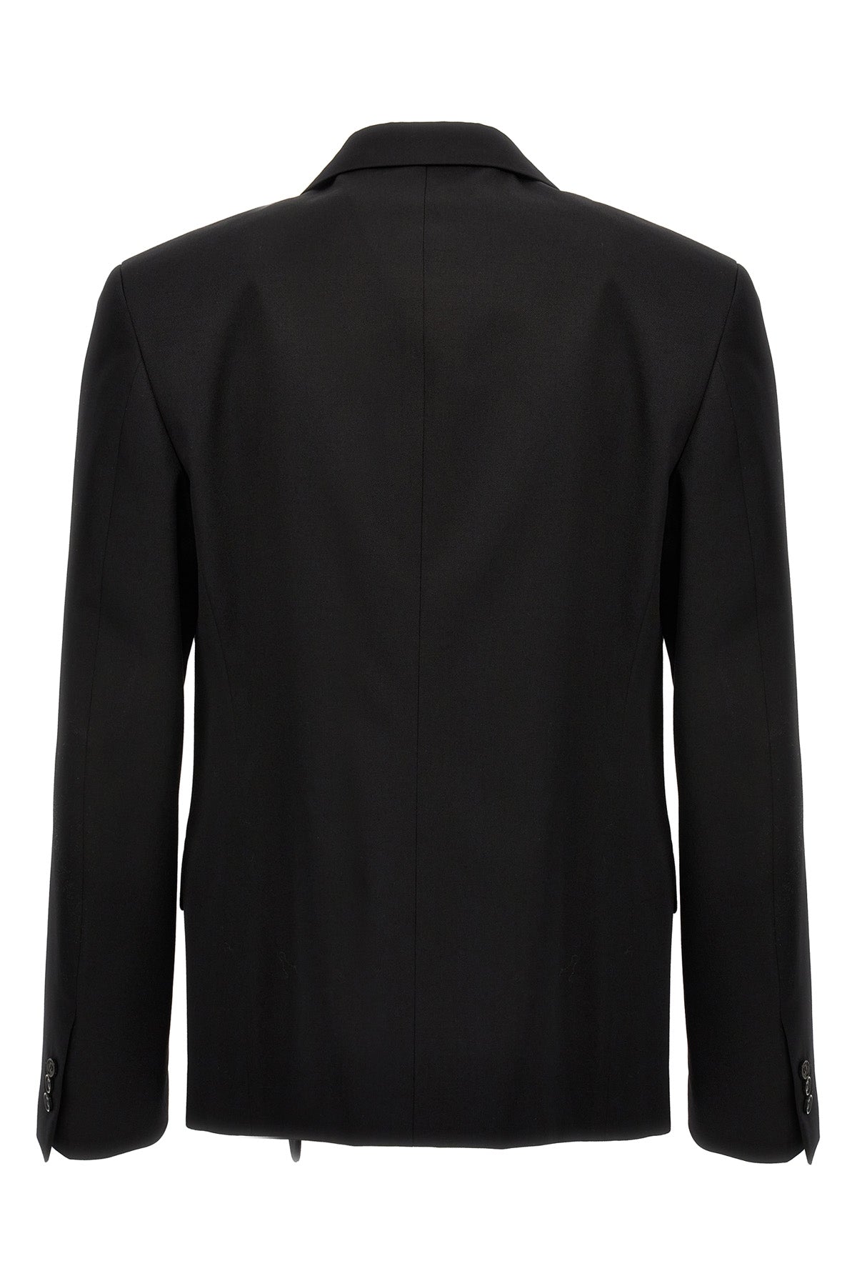 ow embroidery single-breasted wool blazer