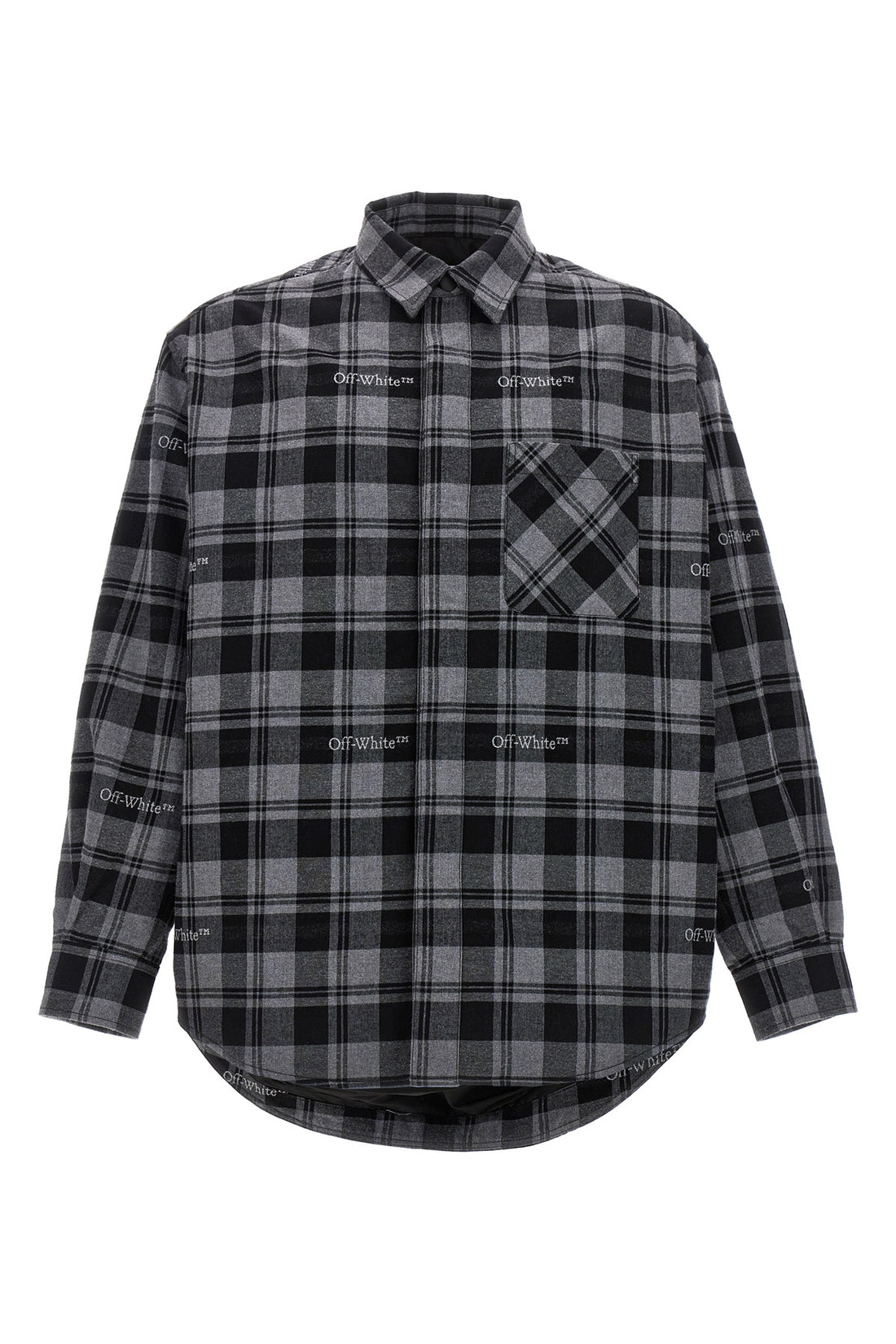 OFF-WHITE S check flannel padded check print flannel jacket
