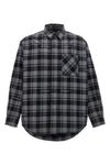 check flannel padded check print flannel jacket