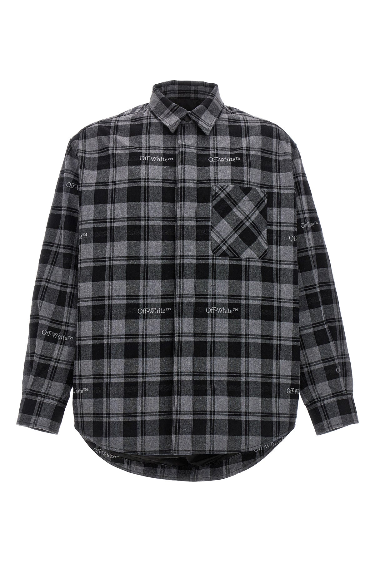 check flannel padded check print flannel jacket