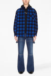 check flannel slightly padded cotton overshirt