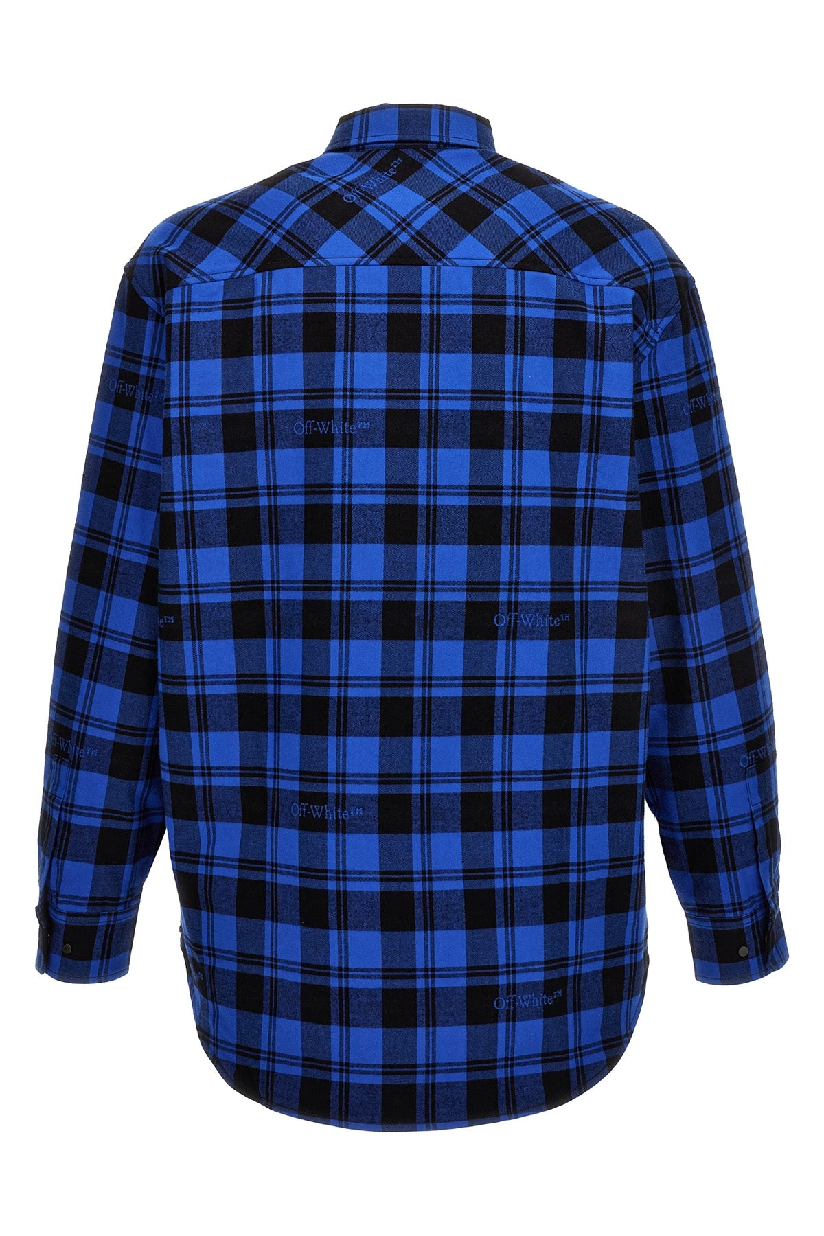 check flannel slightly padded cotton overshirt