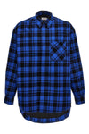 check flannel slightly padded cotton overshirt