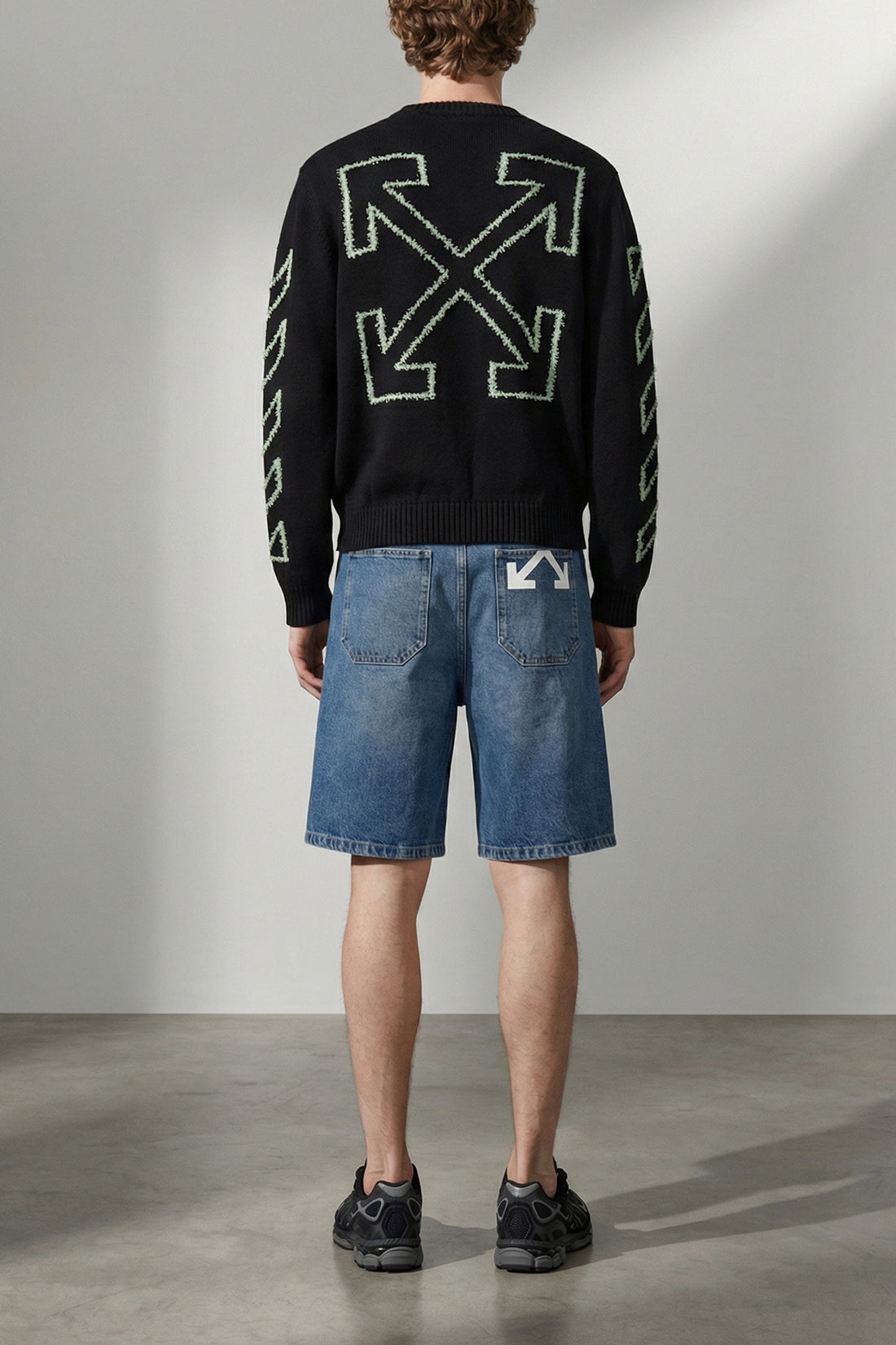 OFF-WHITE L knitted cotton sweater