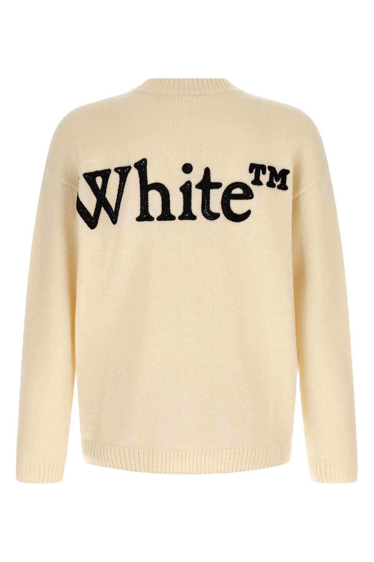 the off-white bookish shared crew neck sweater