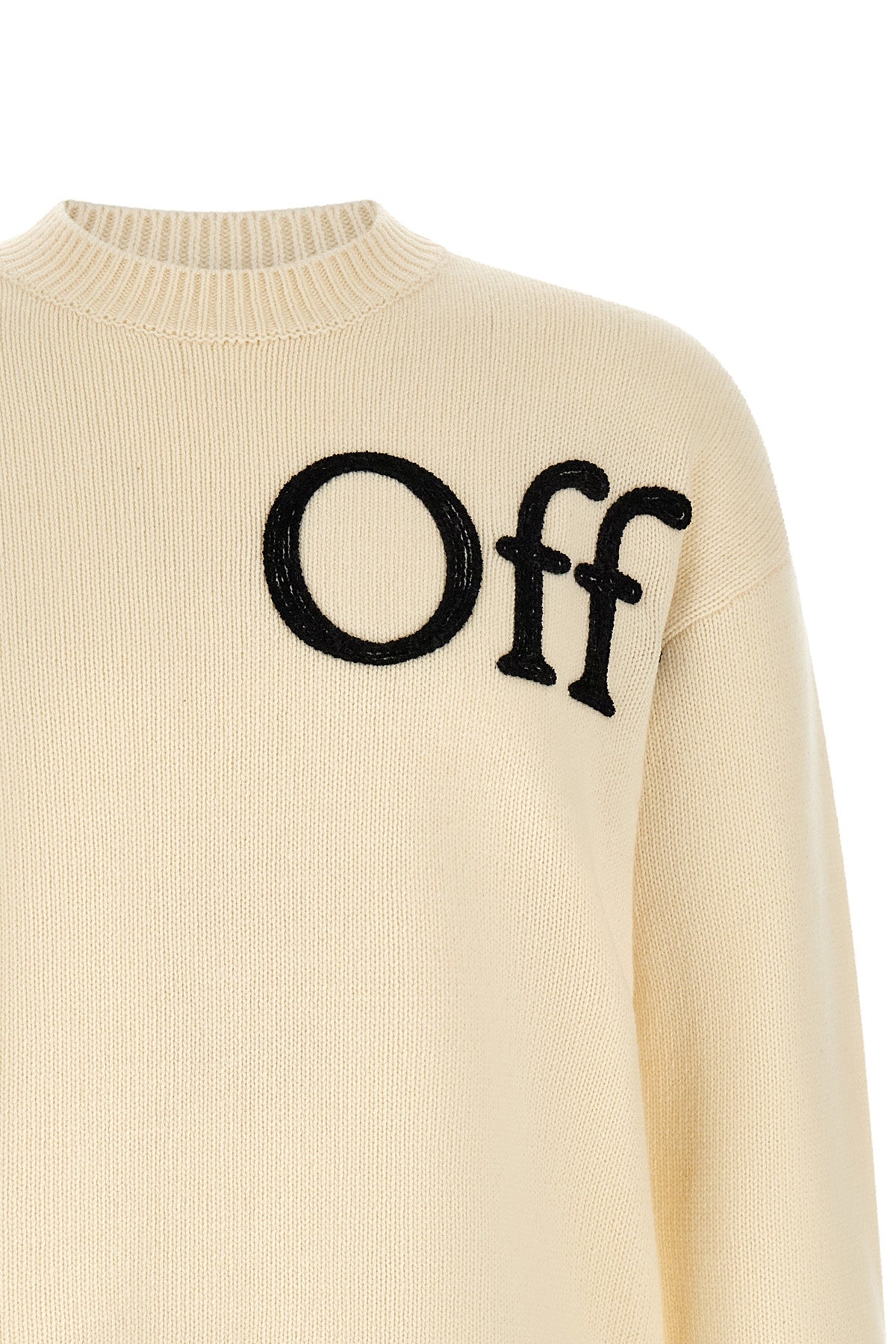 the off-white bookish shared crew neck sweater