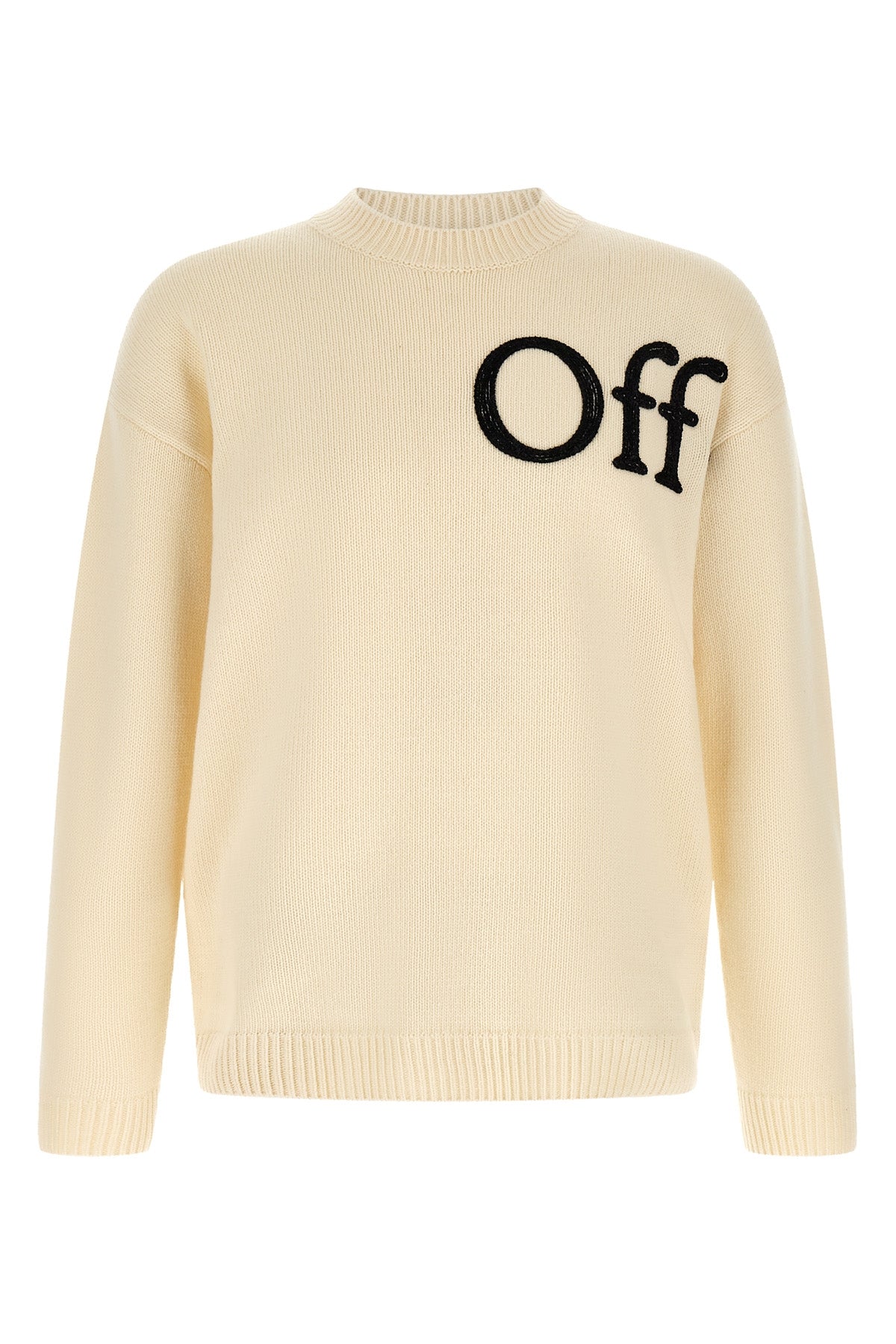 the off-white bookish shared crew neck sweater