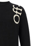 the off-white vertical bookish crew neck sweater
