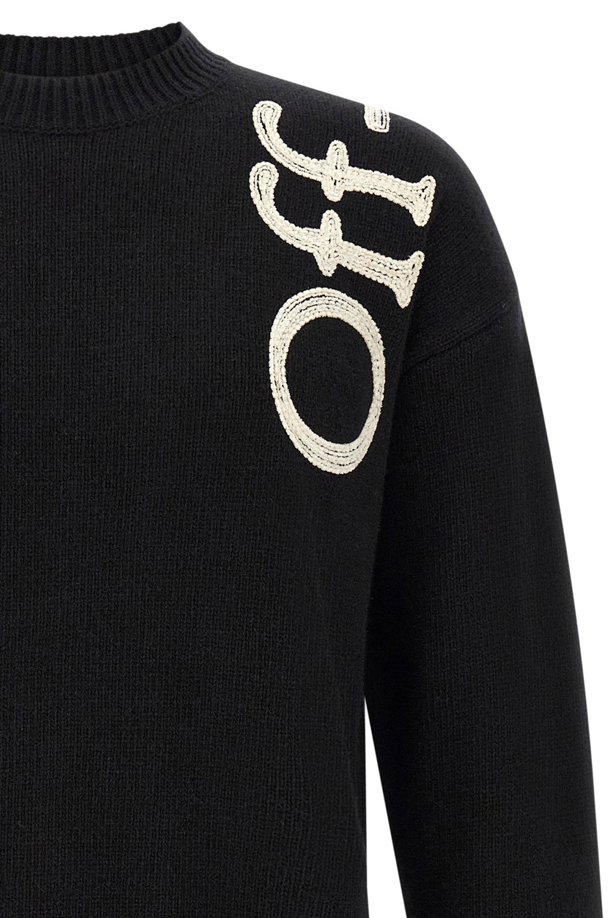 the off-white vertical bookish crew neck sweater