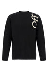 the off-white vertical bookish crew neck sweater