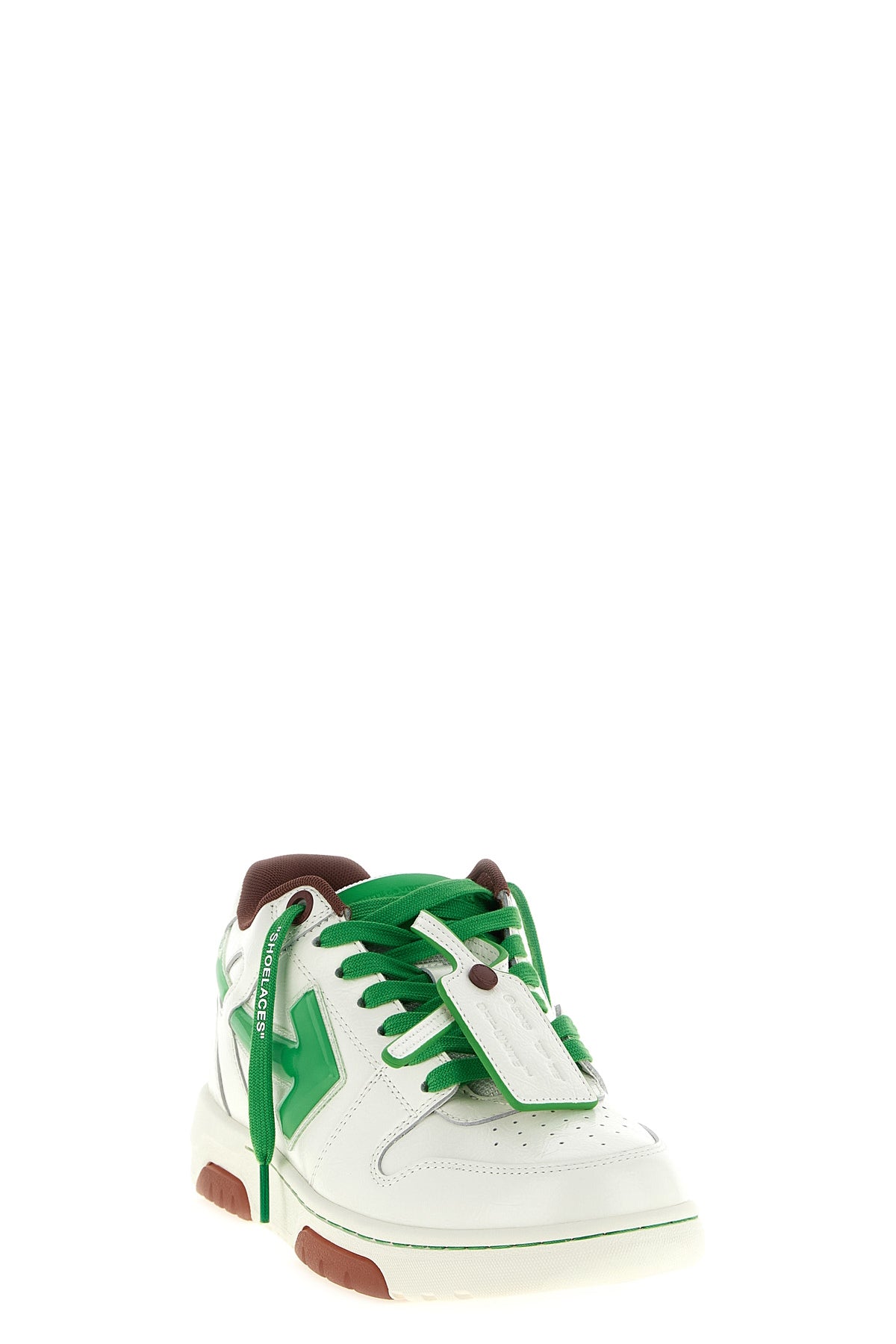 out of office bubble arrow sneakers in craquelé-effect shiny leather