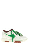 out of office bubble arrow sneakers in craquelé-effect shiny leather