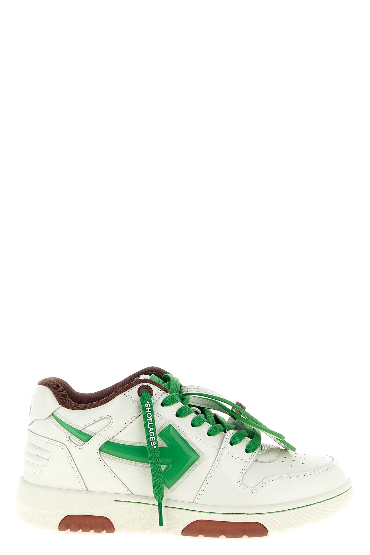 out of office bubble arrow sneakers in craquelé-effect shiny leather
