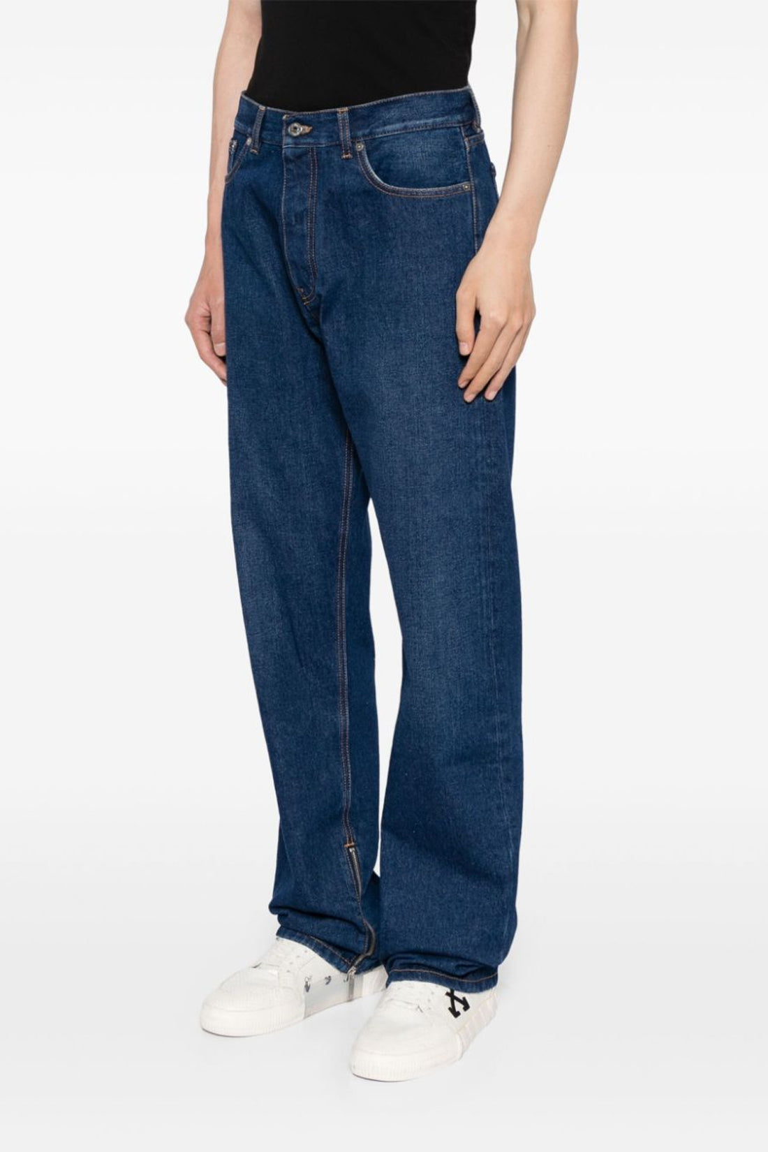 OFF-WHITE 31 arr zip skate cotton denim jeans