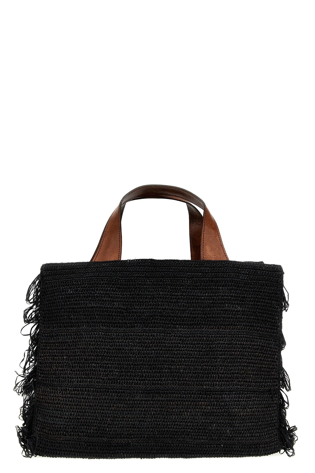 onja crocheted raffia handbag