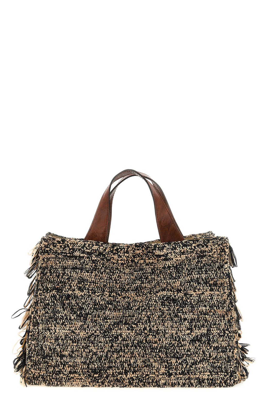 IBELIV OS onja handbag in two-tone crocheted raffia