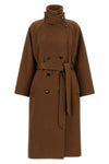 the alberto biani double-breasted coat redefines the codes of outerwear through