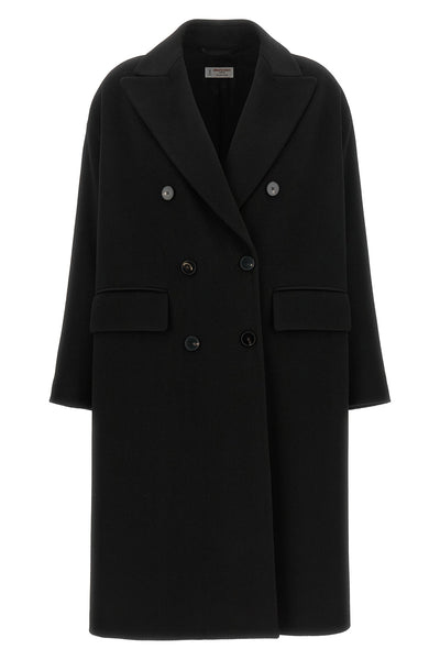 alberto biani double-breasted coat in fine loro piana wool redefines the codes o