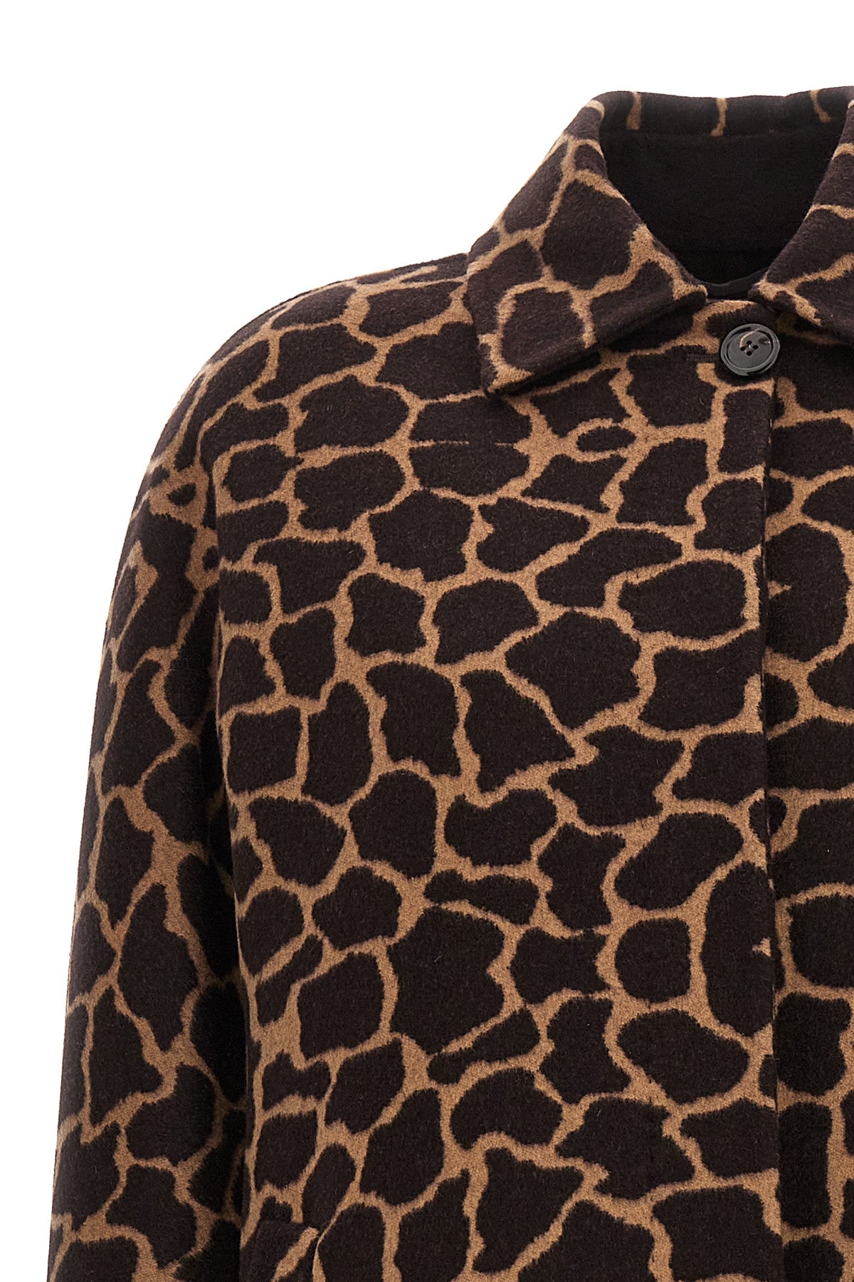 ortica crombie coat in double wool fabric