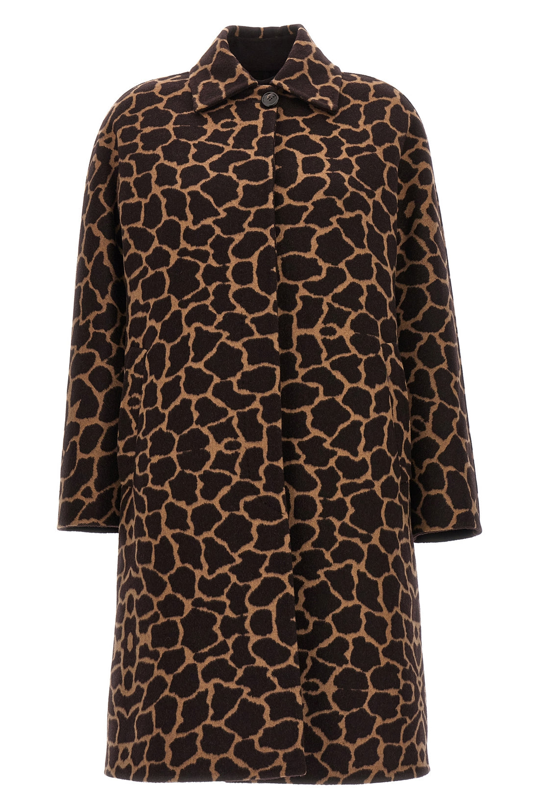 MAX MARA 40 ortica crombie coat in double wool fabric