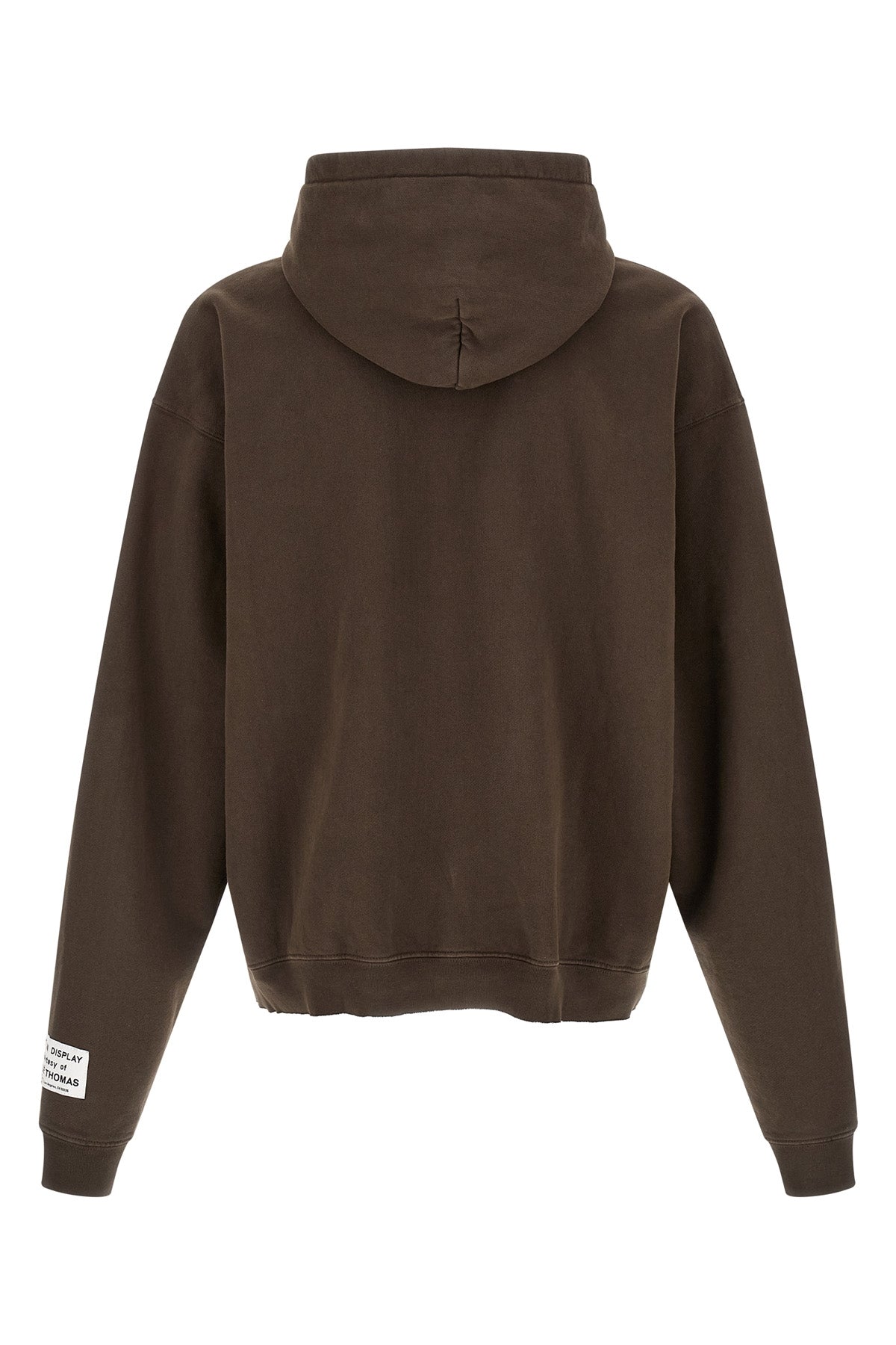 french logo painted cotton hoodie