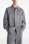 workwear medium-weight denim overshirt dyed in garment
