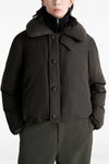 linen and cotton blend down jacket