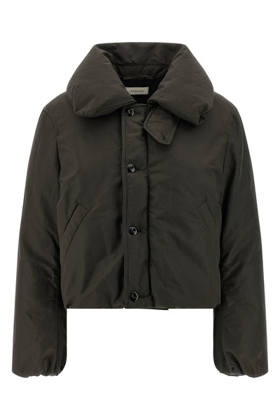linen and cotton blend down jacket