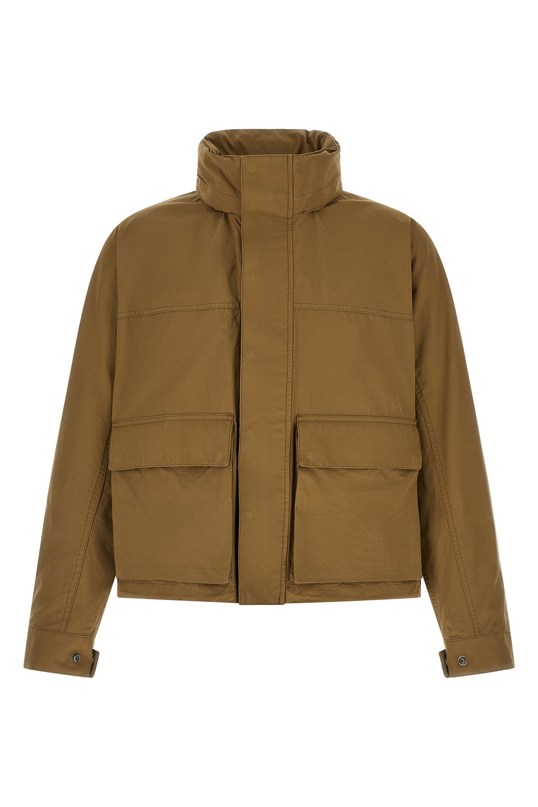 LEMAIRE 50 short rain parka in lightweight technical cotton water-repellent fan®
