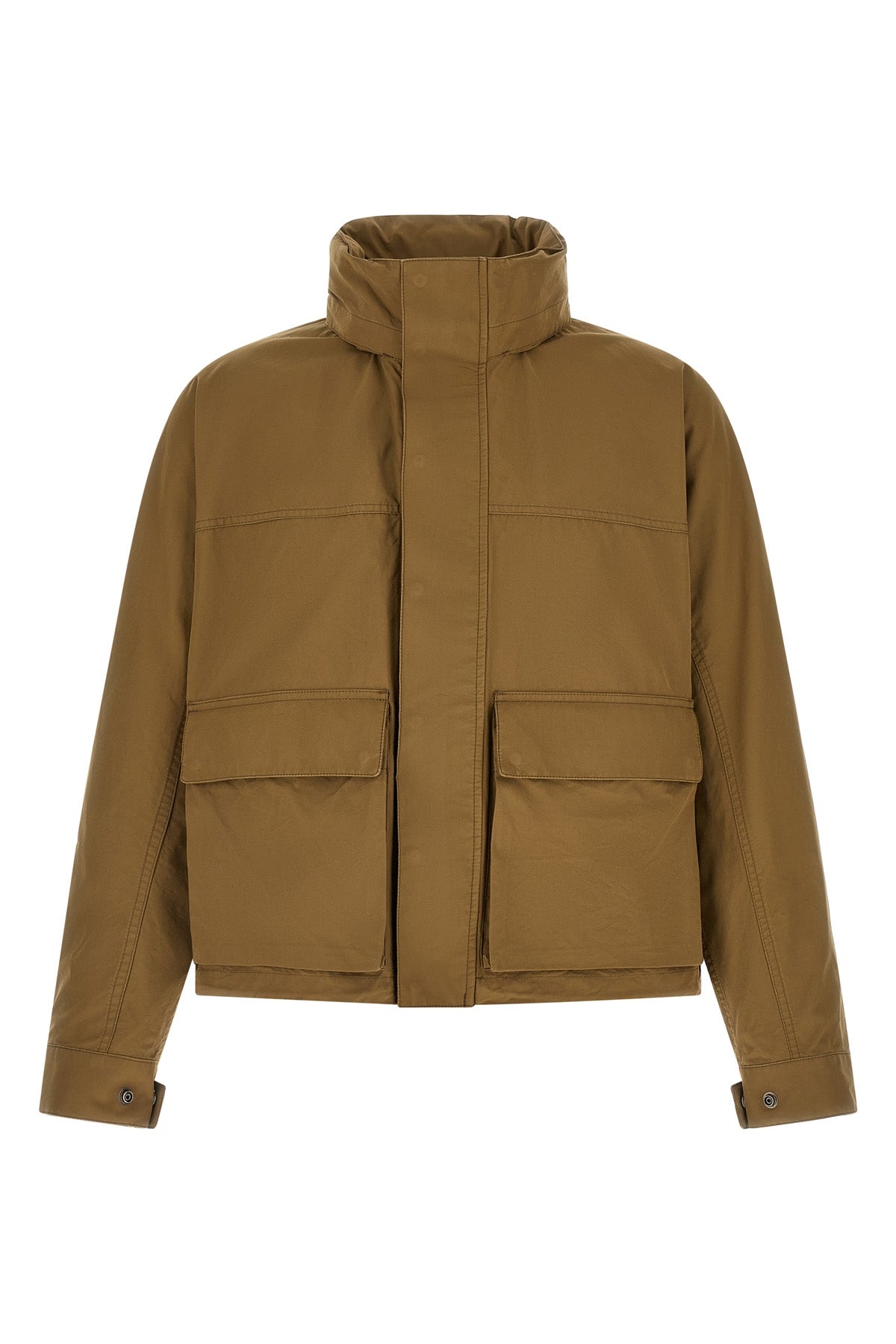short rain parka in lightweight technical cotton water-repellent fan®