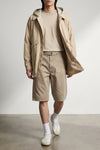 waterproof jacket in coated technical linen