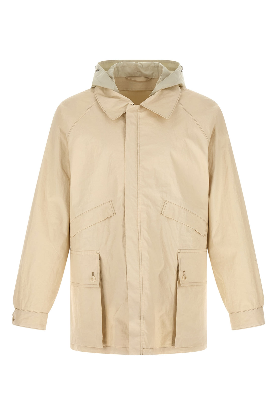 LEMAIRE 48 waterproof jacket in coated technical linen