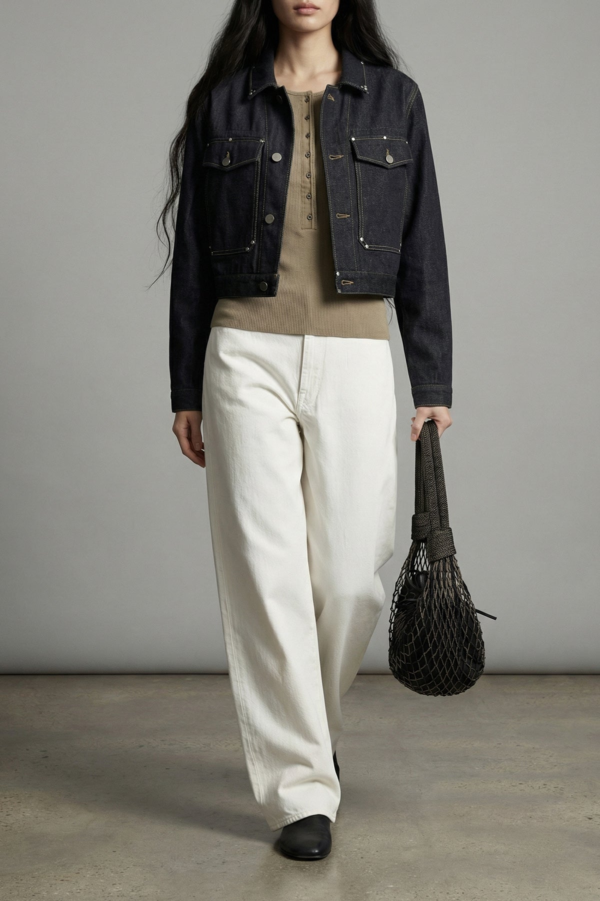 heavy denim blouson